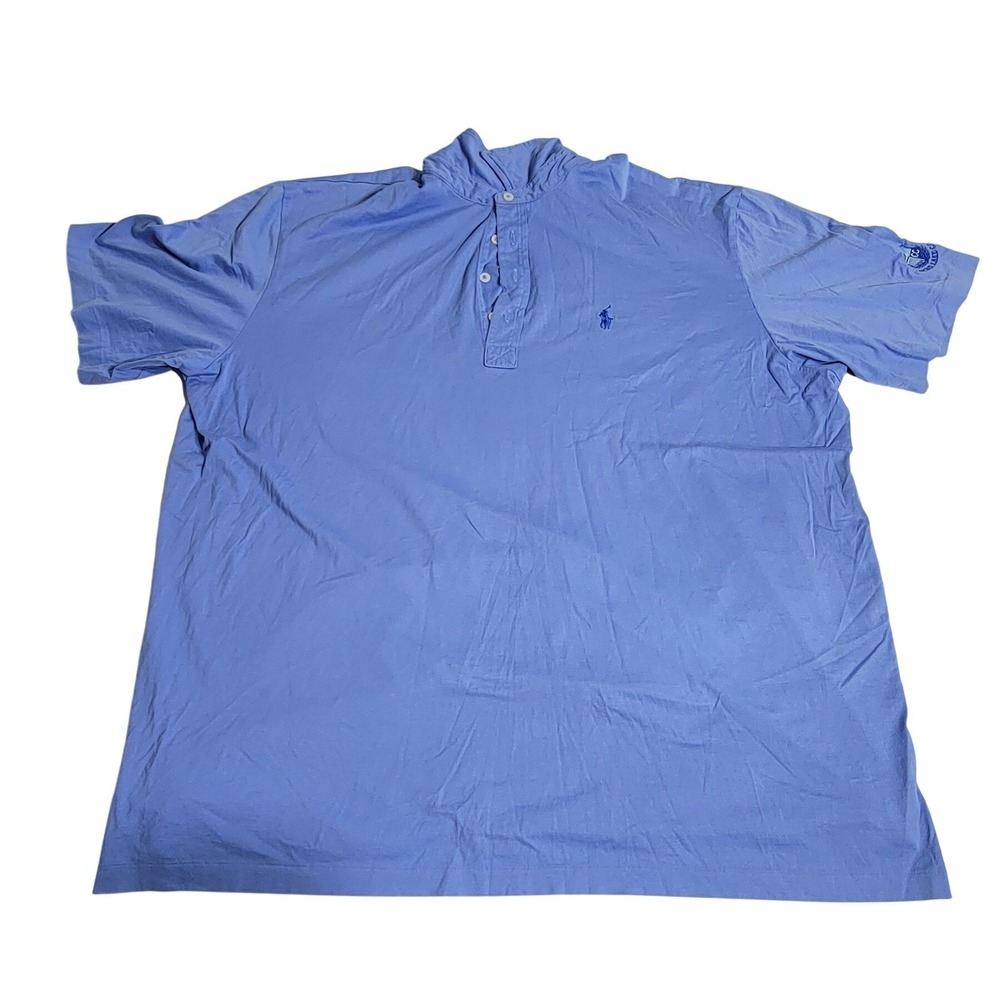 Polo Golf Ralph Lauren Mens XXL Blue Pima Cotton Short Sleeve Polo Shirt Logo